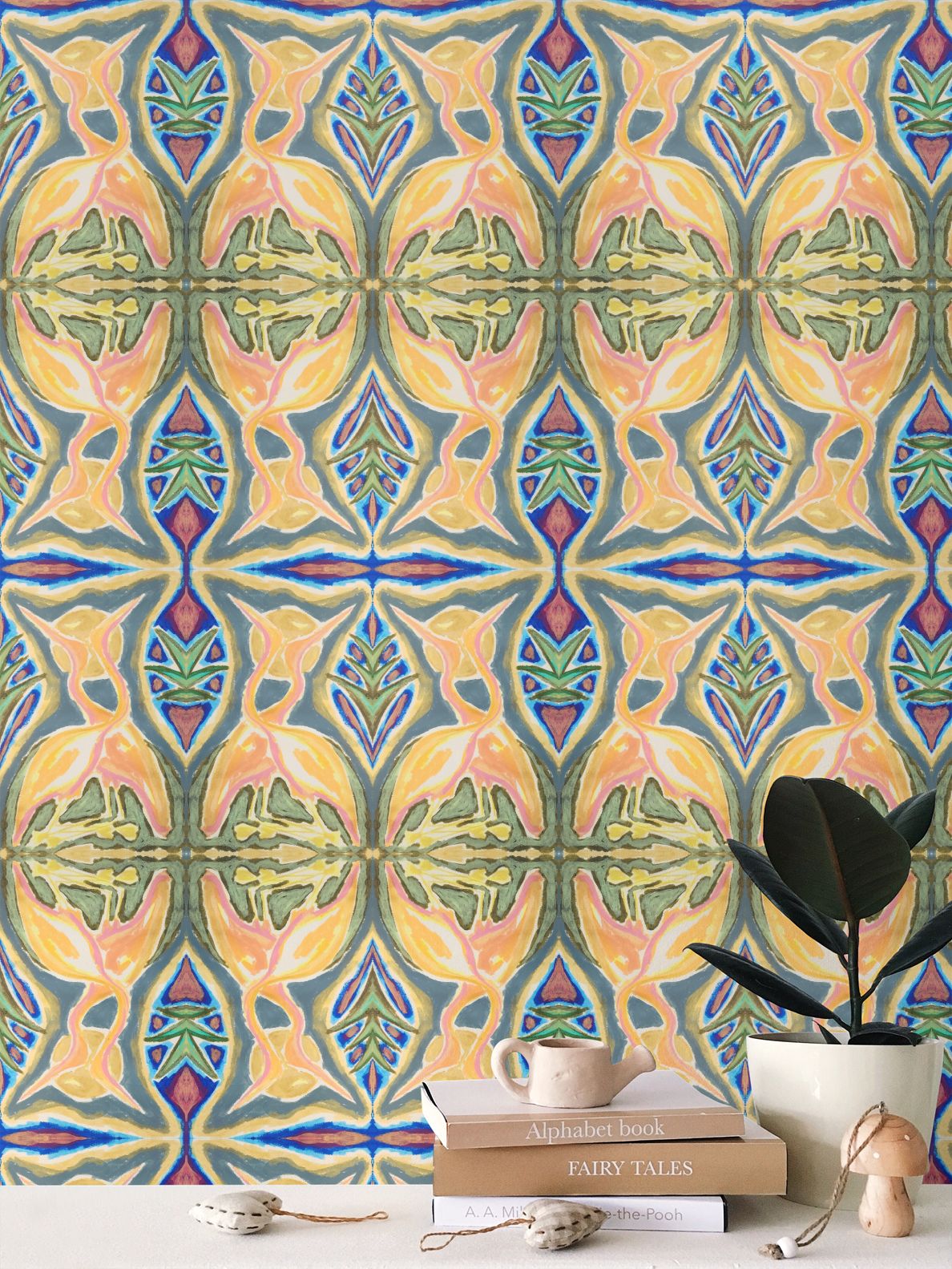 Jeweled Birds in Loving Embrace