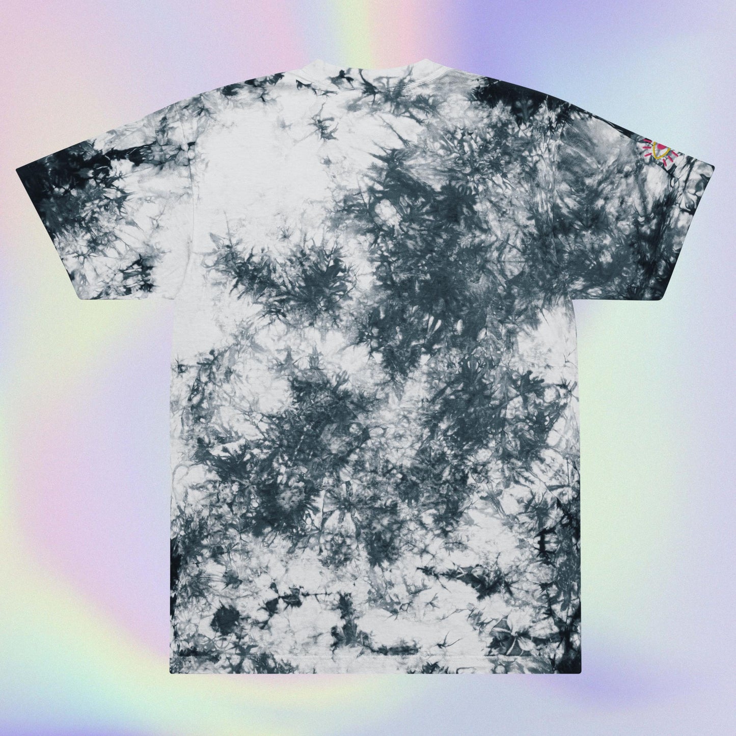 LOVE Embroidered oversized tie-dye tee