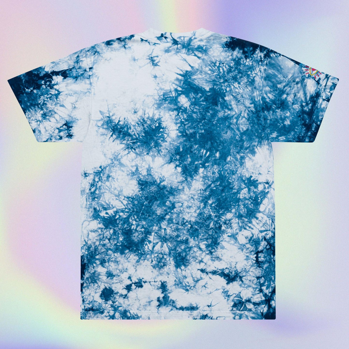 LOVE Embroidered oversized tie-dye tee