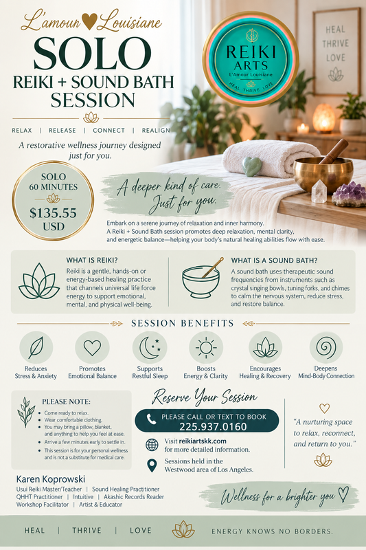 SOLO Reiki + Sound Bath Session