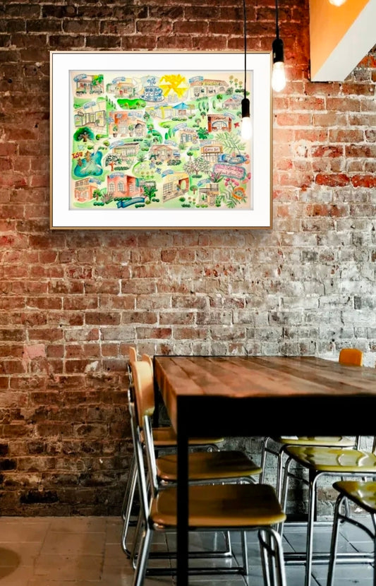 Signed "Local Love" Art Print - Local Coffee Shops in BR & St. Francisville