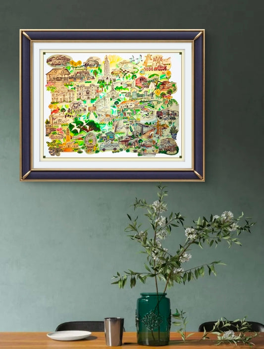 Signed "Local Charm" Art Print - Baton Rouge, La. Landmarks, Historic Sites & Museums